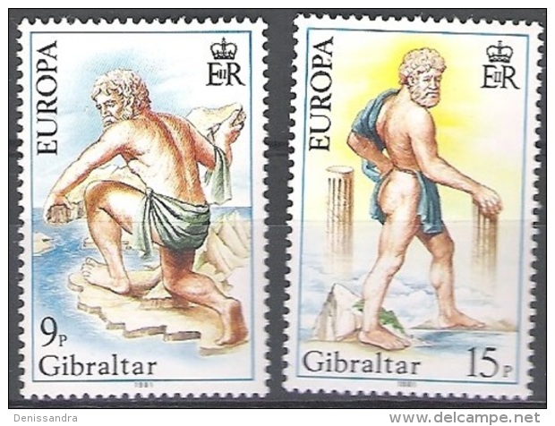 Gibraltar 1981 Michel 416 - 417 Neuf ** Cote (2008) 1.00 € Europa CEPT Heracles - Gibraltar