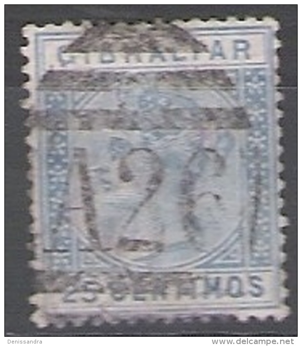 Gibraltar 1889 Michel 24 O Cote (2008) 1.00 € Reine Victoria Cachet Rond - Gibraltar