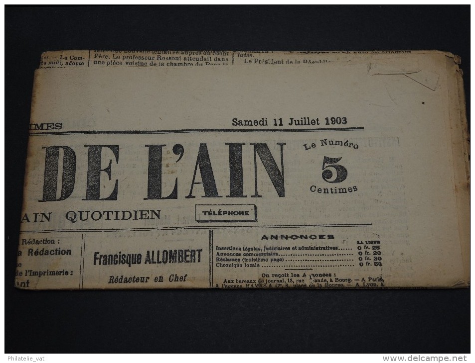 FRANCE – Type Blanc Sur Journal – Début 1900 - Détaillons Collection - A Voir  - N° 17550 - Newspapers