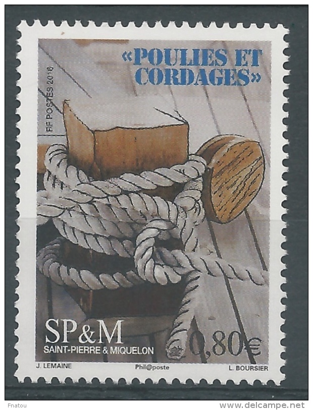 Saint Pierre And Miquelon, Pulleys And Ropes , 2016, MNH VF - Unused Stamps