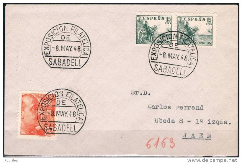 1948.-  SABADELL A JAÉN - Cartas & Documentos