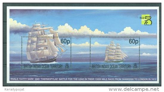 British Indian Ocean - 1999 Sailing Ships Block MNH__(TH-5263) - Territoire Britannique De L'Océan Indien