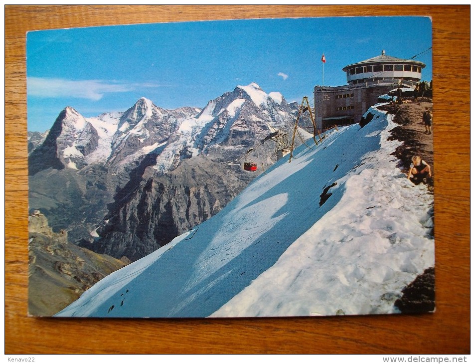 Schilthornbahn Mürren Piz Gloria , Gipfelstation Mit Drehrestaurant , ü. M Eiger , Mönch Und Jungfrau "" Carte Animée "" - Mürren