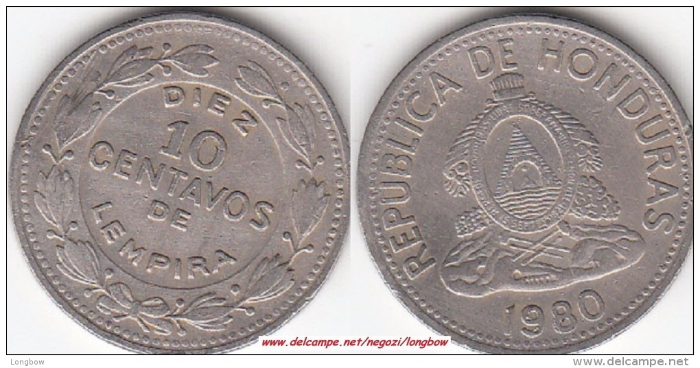 HONDURAS 10 Centavos 1980 KM#76.2 - Used - Honduras