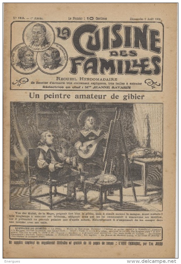 La Cuisine Des Familles, 1907-1908, 43 N°, Illustré, Menus Du Dimanche, Cosmopolite,, Boîte à Sel, Hygiène, Réception - 1900 - 1949