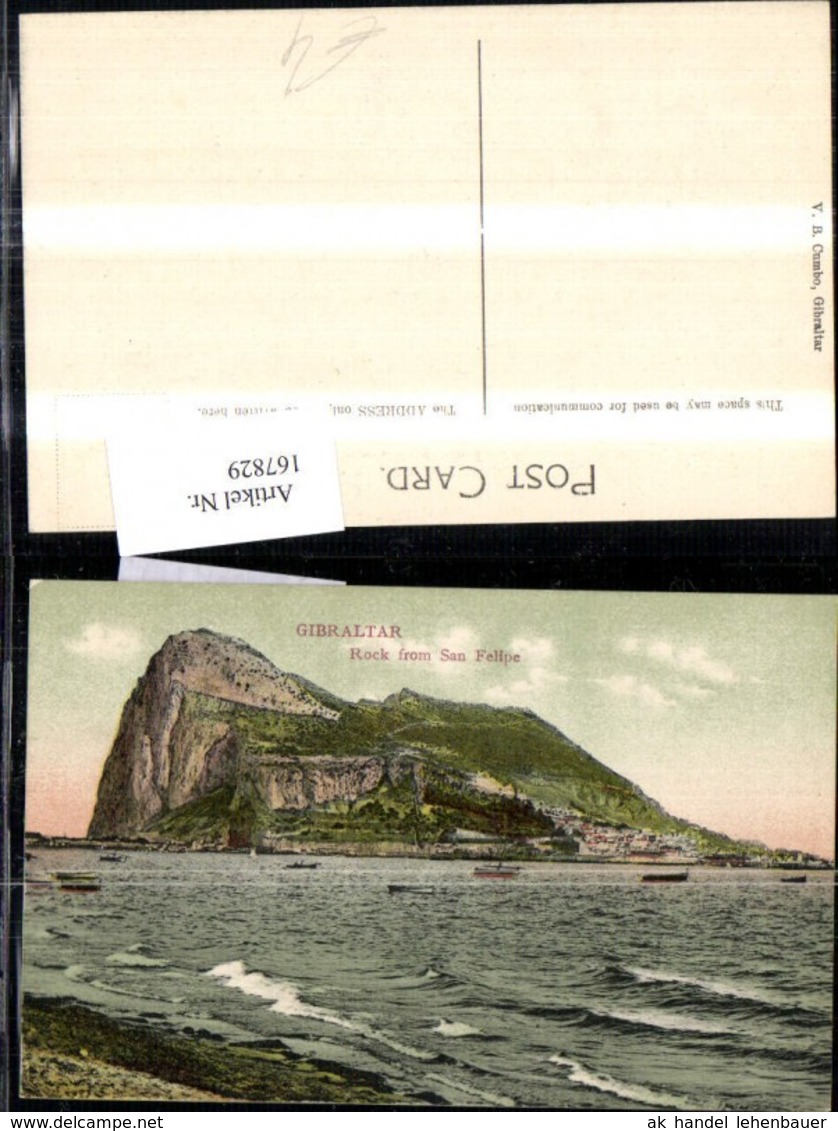 167829,Gibraltar Rock From San Felipe Boote Insel Britisches &Uuml;berseegebiet - Gibraltar