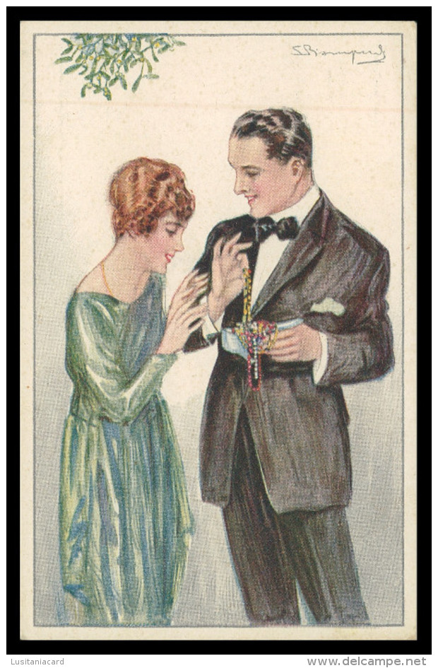 ITALY- ILLUSTRATEURS -«S. Bompard»- Buon Anno (5 POSTAIS) ( Ed. Melachrino Nº 498-1 a 498-5) carte postale