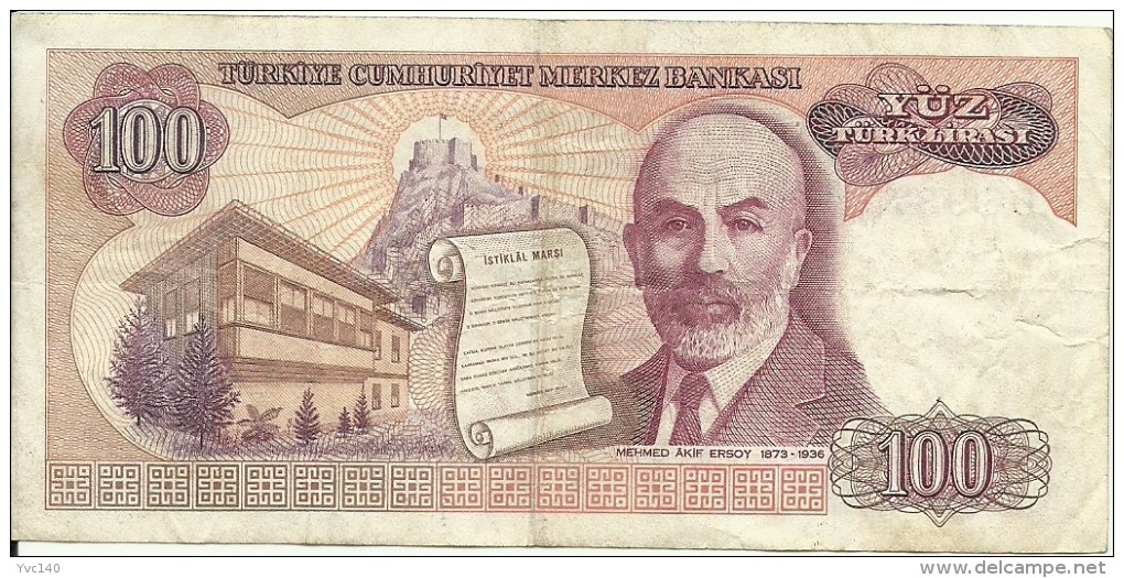 Turkey ; 1983 100 Turkish Liras Serial A - Turchia