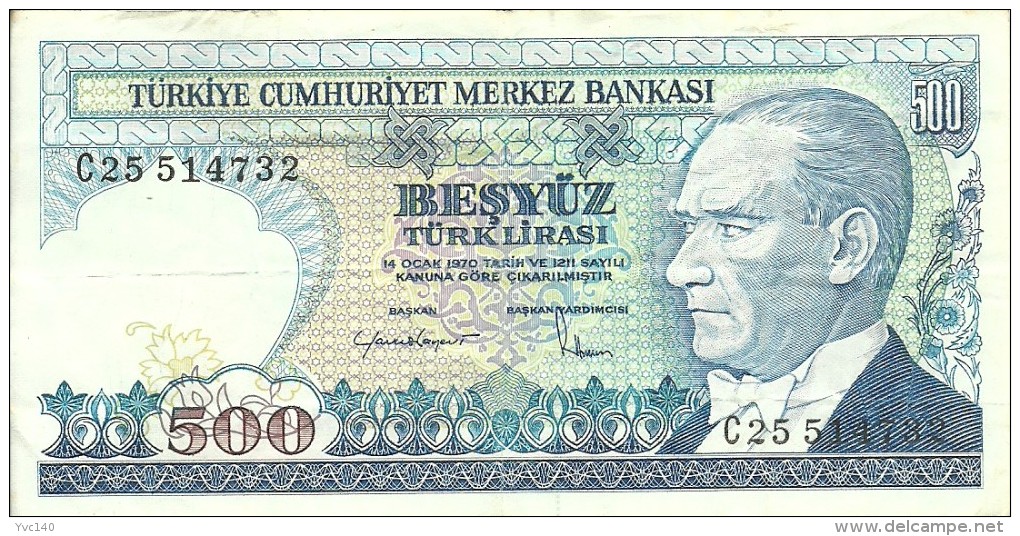 Turkey ; 1983 500 Turkish Liras Serial C - Turchia