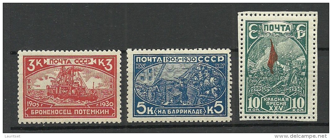 RUSSLAND RUSSIA 1930 Michel 394 - 396 MNH/MH - Ungebraucht