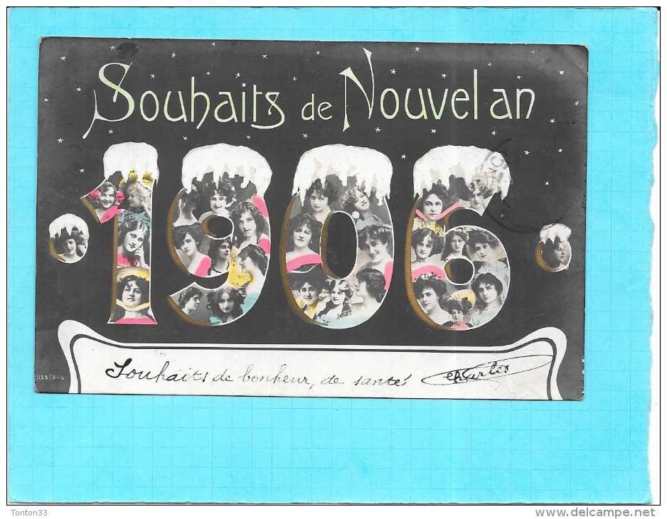 CPA COLORISEE FETE - SOUHAITS De NOUVEL AN  1906 -  ENCH0616 - - Nouvel An