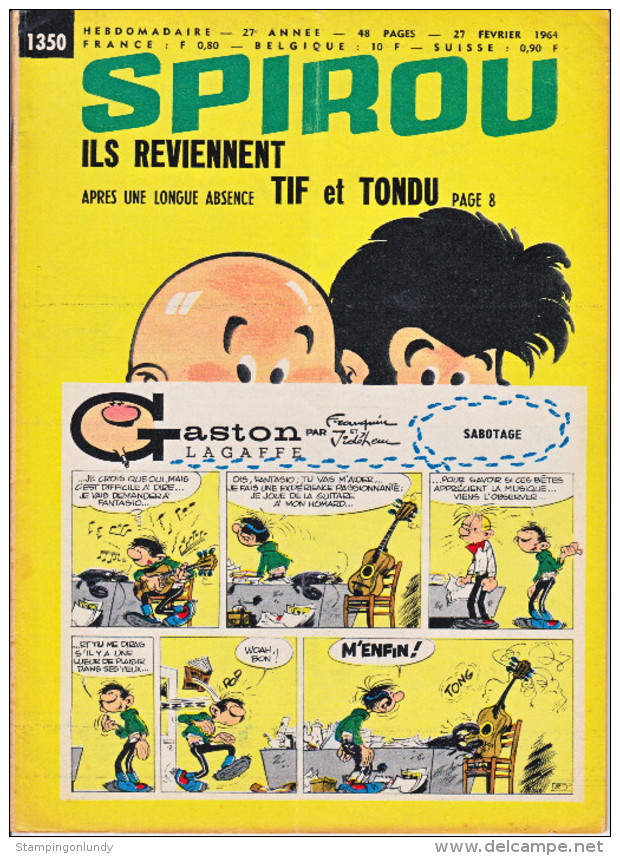 Spirou Comic Robert Velter 1963 Twenty Three Editions on PDF