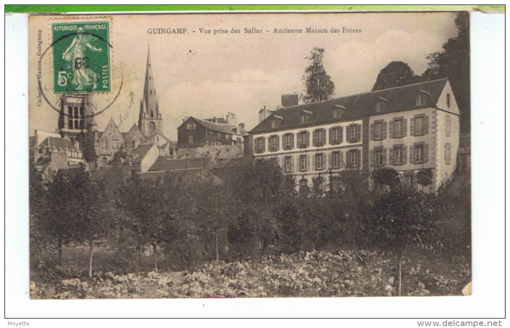 CPA-22-1915-GUINGAMP-VUE PRISE DES SALLES-ANCIENNE MAISON DES FRERES-- - Guingamp