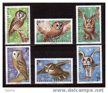 BULGARIA \ BULGARIE - 1992 - Hiboux  - 6v ** - Ungebraucht