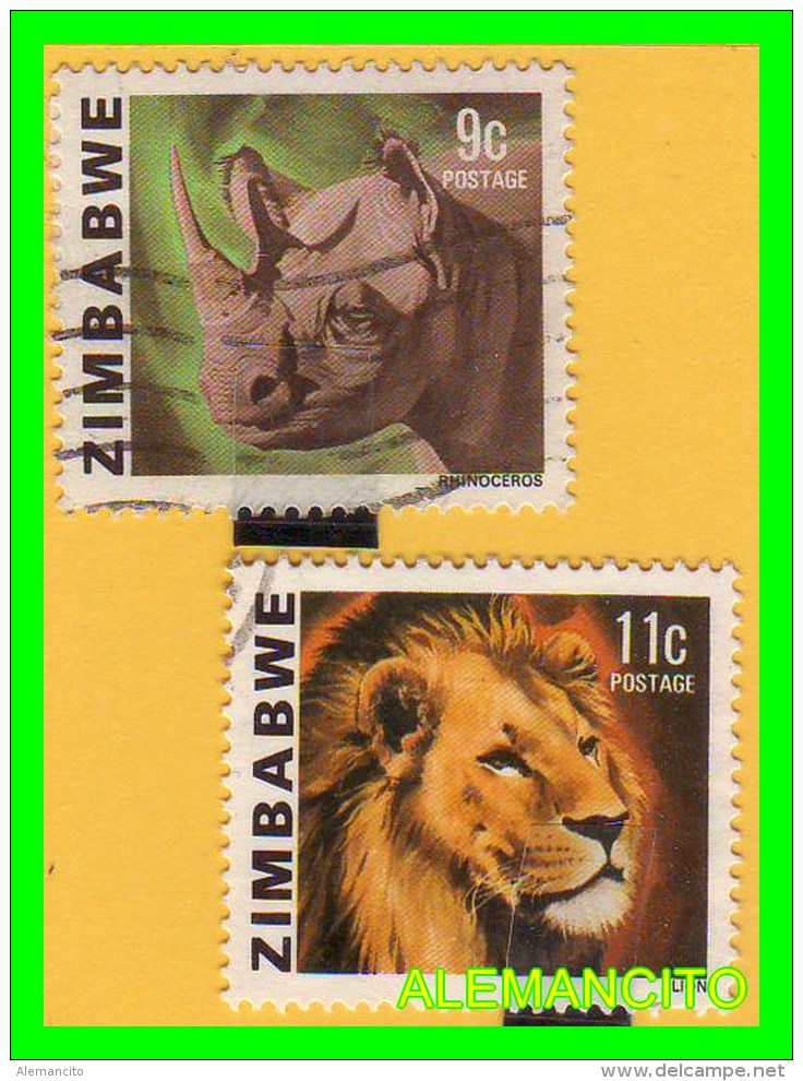 ZIMBABWE ( AFRICA ) 2 SELLOS  AÑO 1980 - Zimbabwe (1980-...)