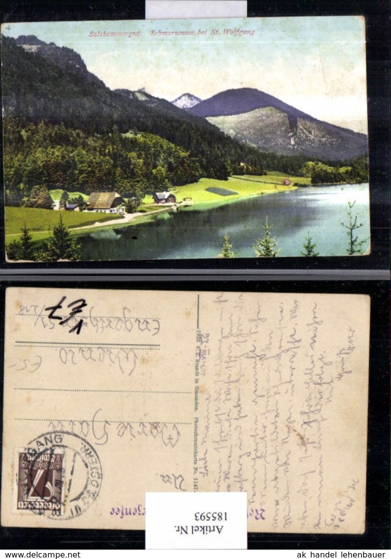 185593,Salzkammergut Schwarzensee B. St. Wolfgang Pub Brandt 1147 - Sonstige & Ohne Zuordnung