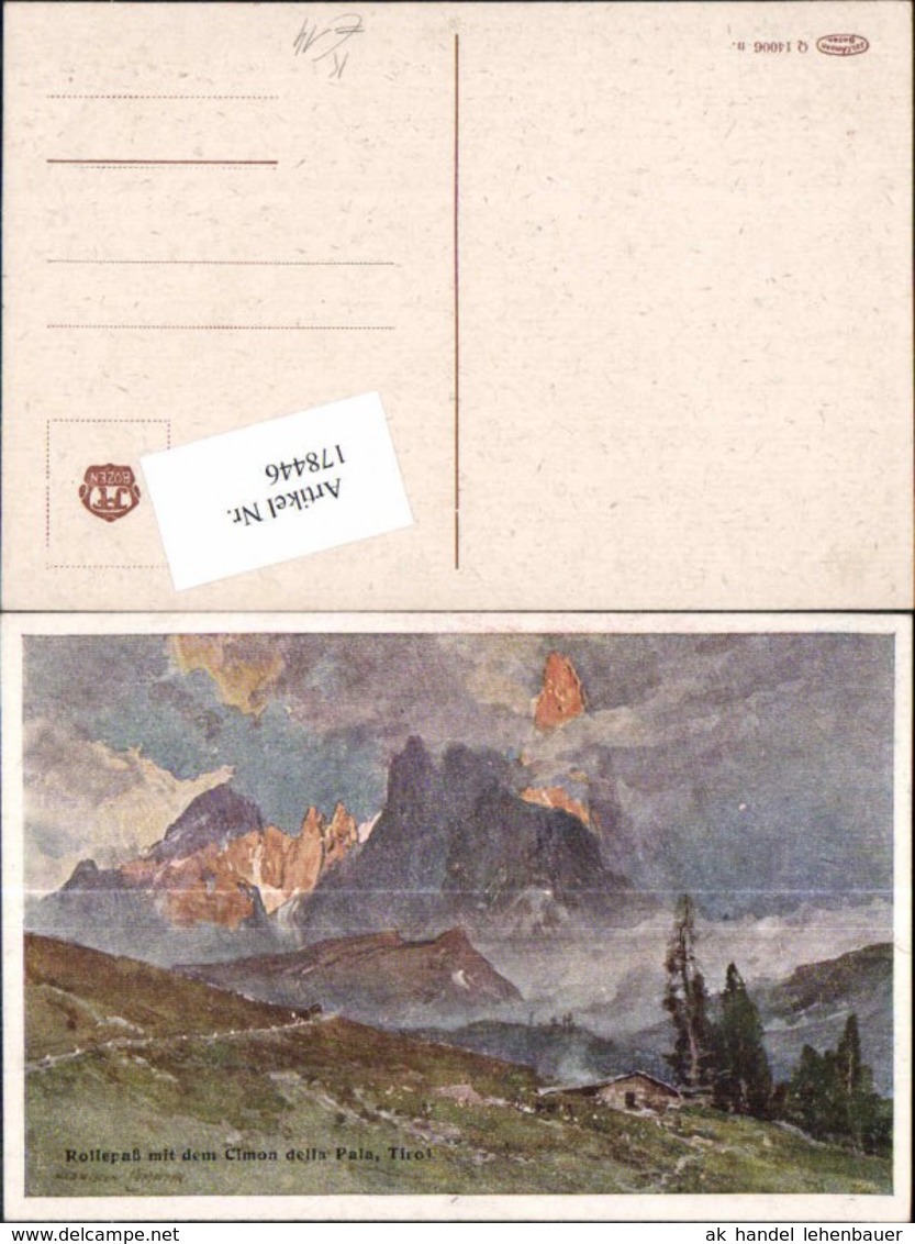 178446,K&uuml;nstler AK E.H. Compton Rollepa&szlig; M. Cimon Pala Trentino Dolomiten - Compton, E.T.