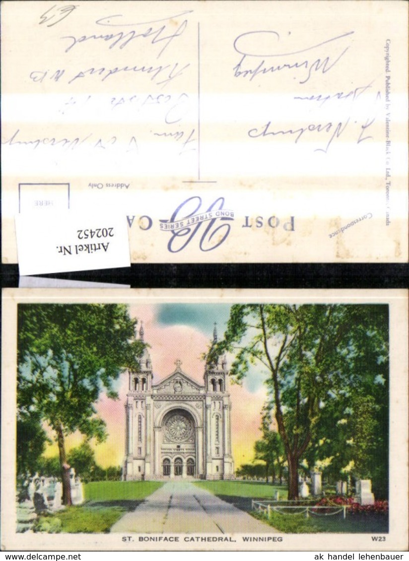 202452,Kanada Manitoba Winnipeg St Boniface Cathedral - Other & Unclassified