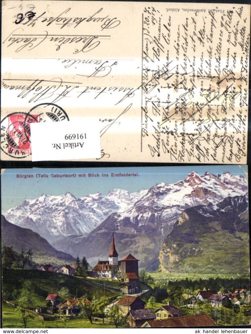 191699,B&uuml;rglen Tells Geburtsort M. Blick Ins Erstfeldertal Kt Uri - Erstfeld