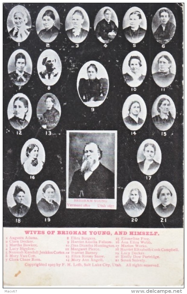 UTAH  WIVES  OF  BRIGHAM  YOUNG  * - Salt Lake City