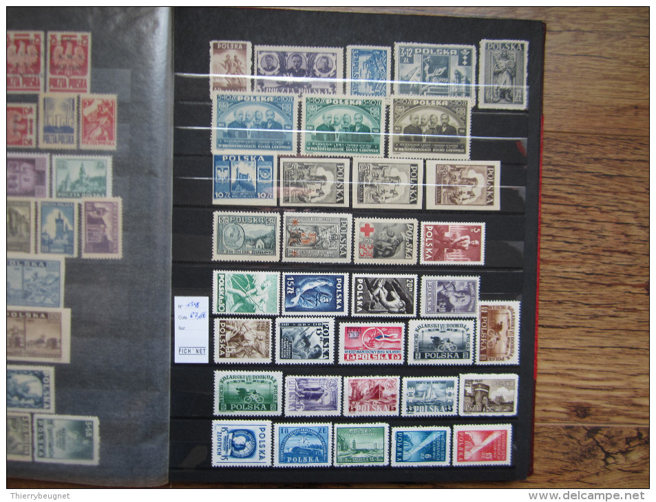 VEND SUPERBE COLLECTION DE TIMBRES NEUFS DE POLOGNE , 1933 - 1952 , DONT TIMBRES SURCHARGES DE 1951 !!!! - Collections