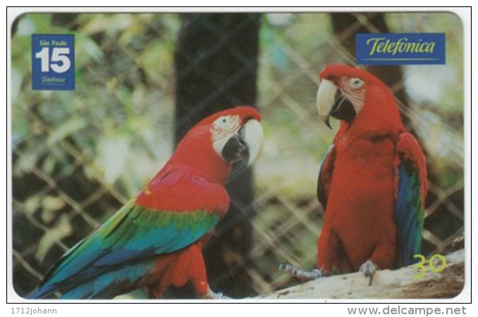 BRASIL C-668 Magnetic Telefonica - Animal, Bird, Parrot - Used - Brésil
