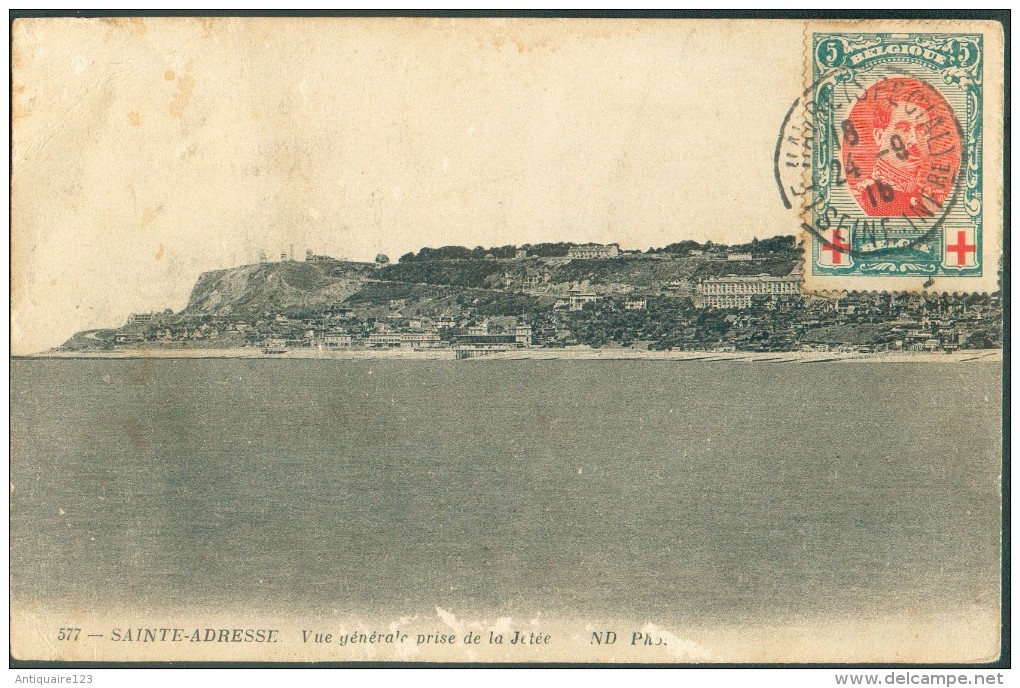 LE HAVRE Sainte ADRESSE - N°132 - 5c. Albert Croix-Rouge Obl. Sc LE HAVRE (SPECIAL- Sur C.P. Du 24-9-1915 Vers Bordeaux - Other & Unclassified