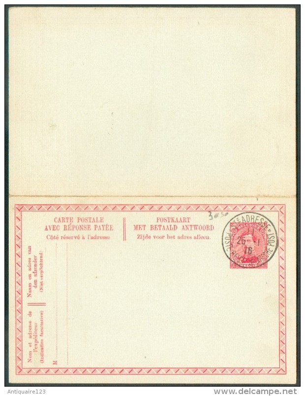 LE HAVRE Sainte ADRESSE - E.P. Carte Double 10 + 10 Centimes Obl. Sc Ste-ADRESSE POSTE  BELGE Du 25-I-1916 - 11212 - Other & Unclassified