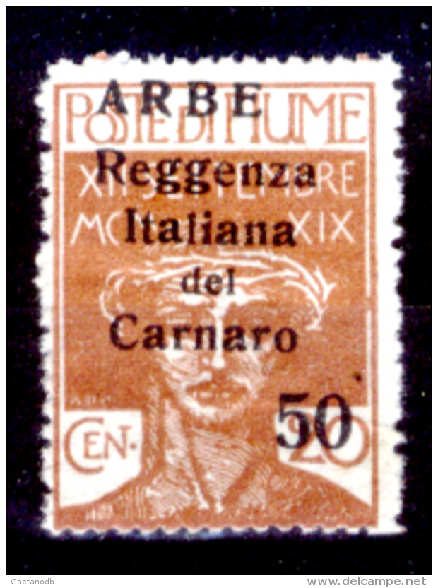 Italia-F01111 - 1920 - Arbe. Sassone N. 9 (++) MNH - Privo Di Difetti Occulti - - Arbe & Veglia