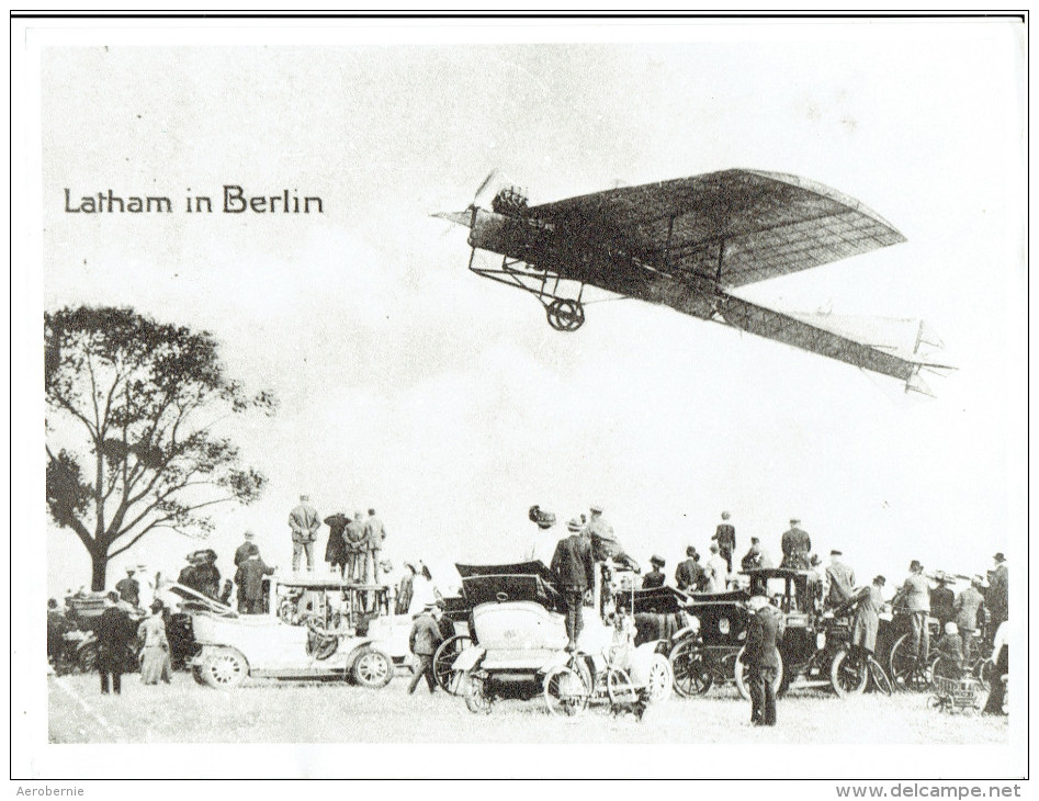 Flugpionier LATHAM In Berlin / Repro Altes Foto Im XXL-Großformat - Sonstige & Ohne Zuordnung