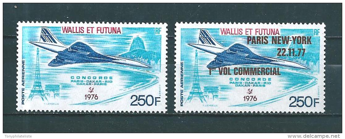 Wallis Et Futuna  PA De 1976/77  N°71 Et 75  Neufs  Tres Petite Trace De Charnière - Unused Stamps