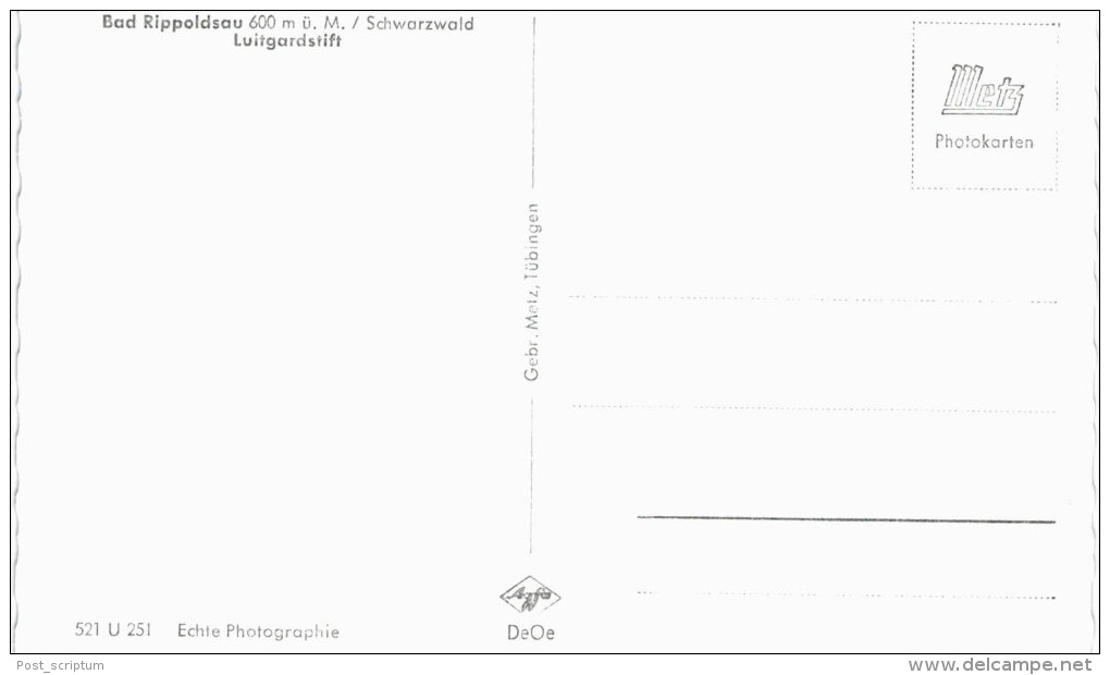 Allemagne - Bad Rippoldsau Luitgardstift - Bad Rippoldsau - Schapbach