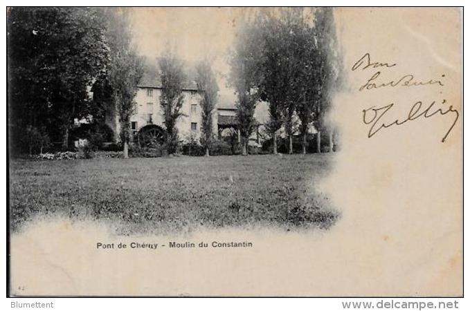 CPA Isère Circulé Pont De Chéruy Moulin Roue à Aube - Pont-de-Chéruy