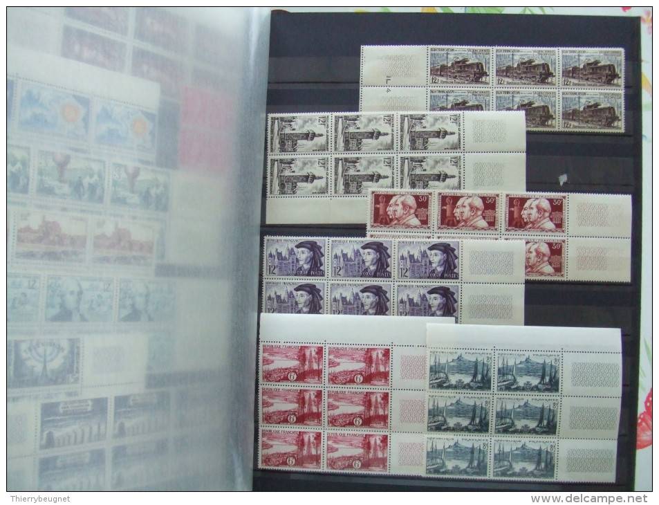 VEND SUPERBE COLLECTIONS DE TIMBRES EN BLOCS DE 4 OU 6, NEUFS LUXES, 1924-1957, COTE IMPORTANTE, BONNES VALEURS !!!