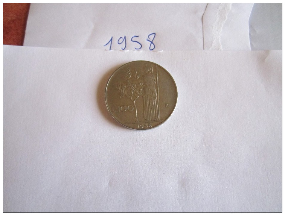 --1--PIECE--100--LIRE-ITALIE-1958-----TTB-SUP---- - 100 Lire