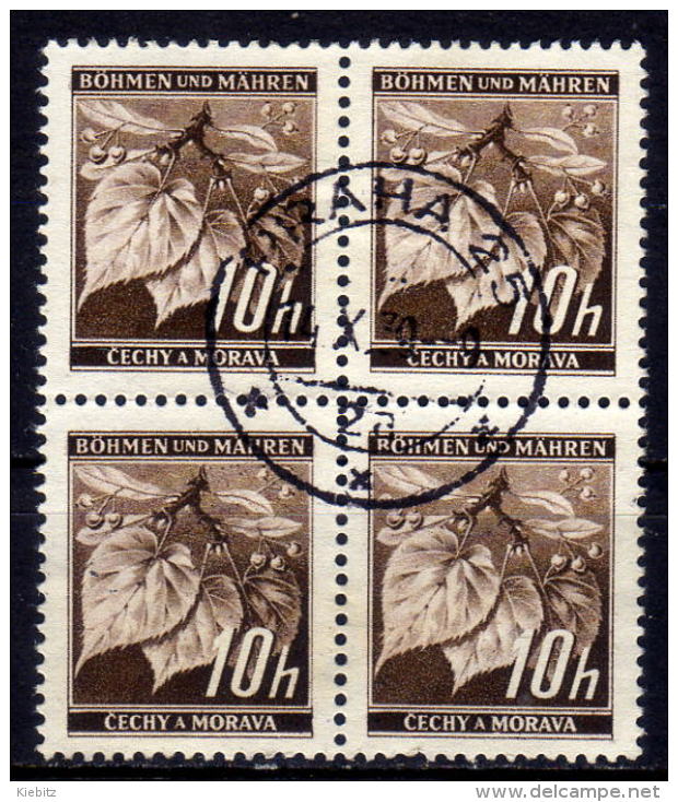 BÖHMEN & MÄHREN 1939 - MiNr: 21 4er Used - Gebraucht