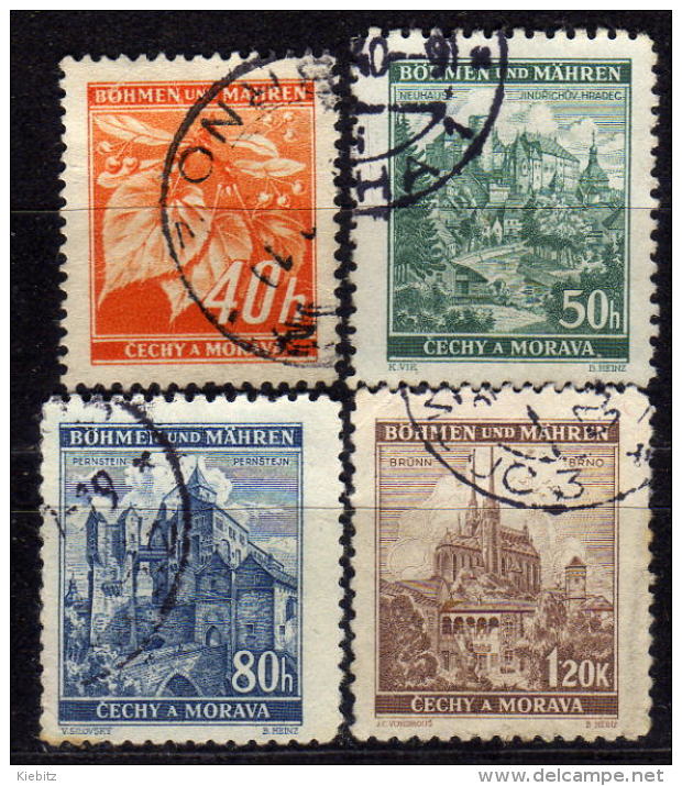 BÖHMEN & MÄHREN 1940 - MiNr: 38-41 Komplett  Used - Gebraucht