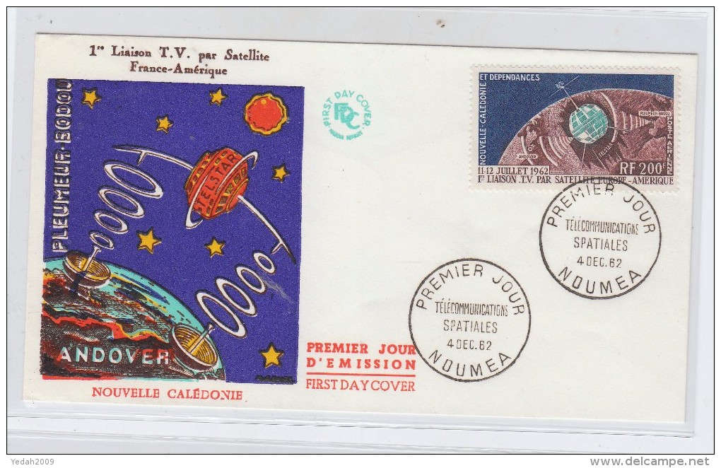 New Caledonia SPACE SATELLITE LAUNCH  FDC 1962 - Ozeanien