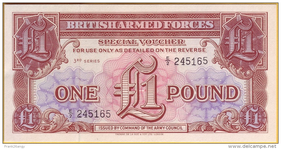 GRAN BRETAGNA 1962 - British Armed Forces 1 Pound 3th Series  FDS - Forze Armate Britanniche & Docuementi Speciali