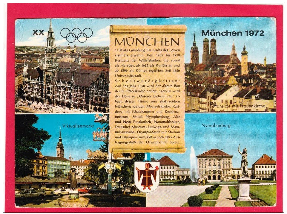 Multi View Postcard Of Munchen, Munich, Bavaria, Germany.,Posted With Stamp, X18. - Muenchen