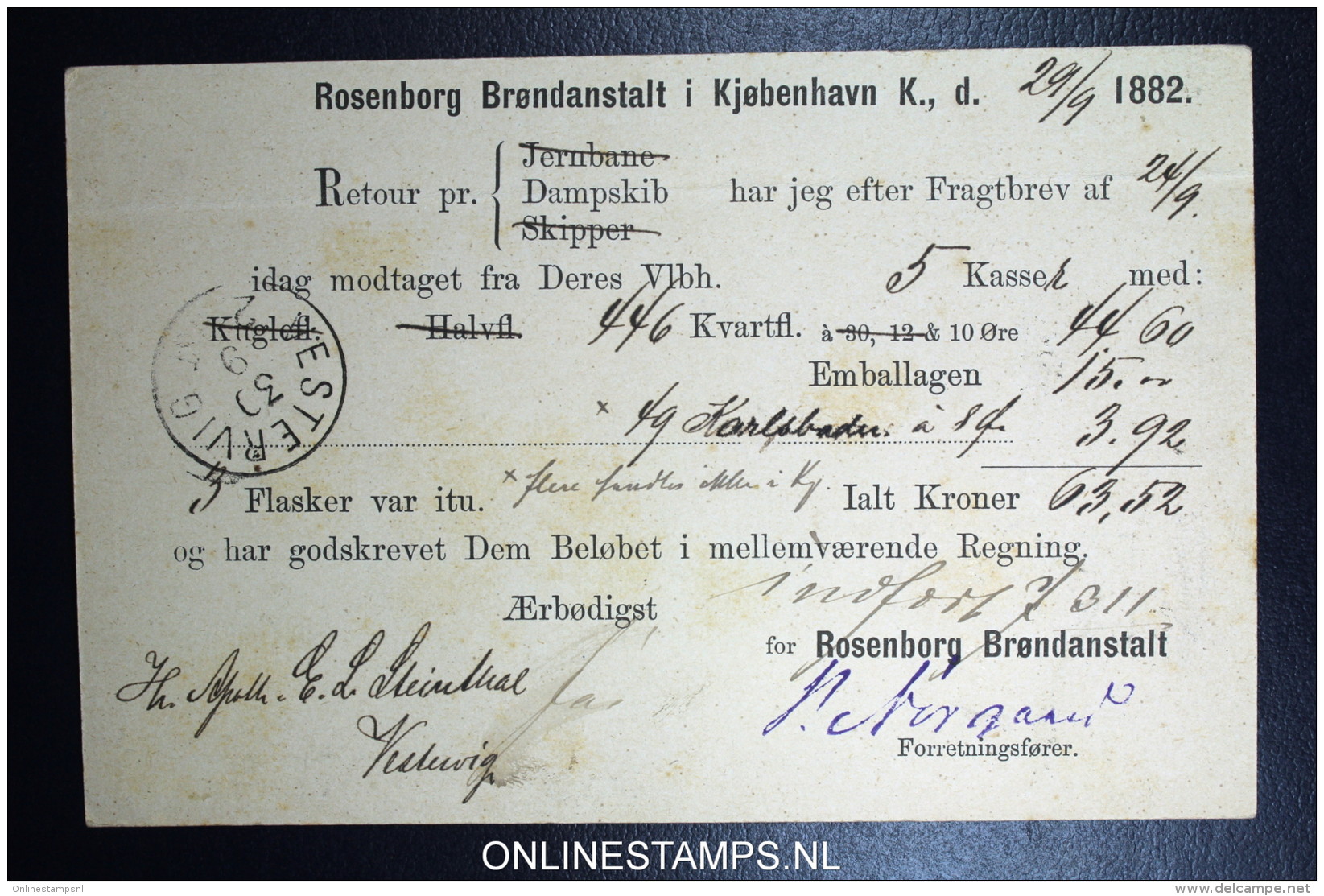 Denmark  Postcard Mi 10, Private Printed And Uprated Fa 29 To Vestervig Arr Cancel Rare Far Oer Islands, Horz. Fold - Enteros Postales