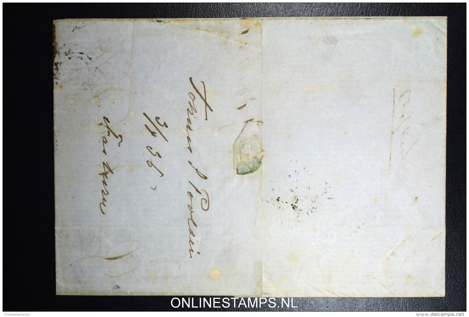 Denmark  Letter 1858 Copenhagen To Naestved Fa Nr 4 , CLOCK Letter Between P &amp; O White Spot Print Error - Briefe U. Dokumente