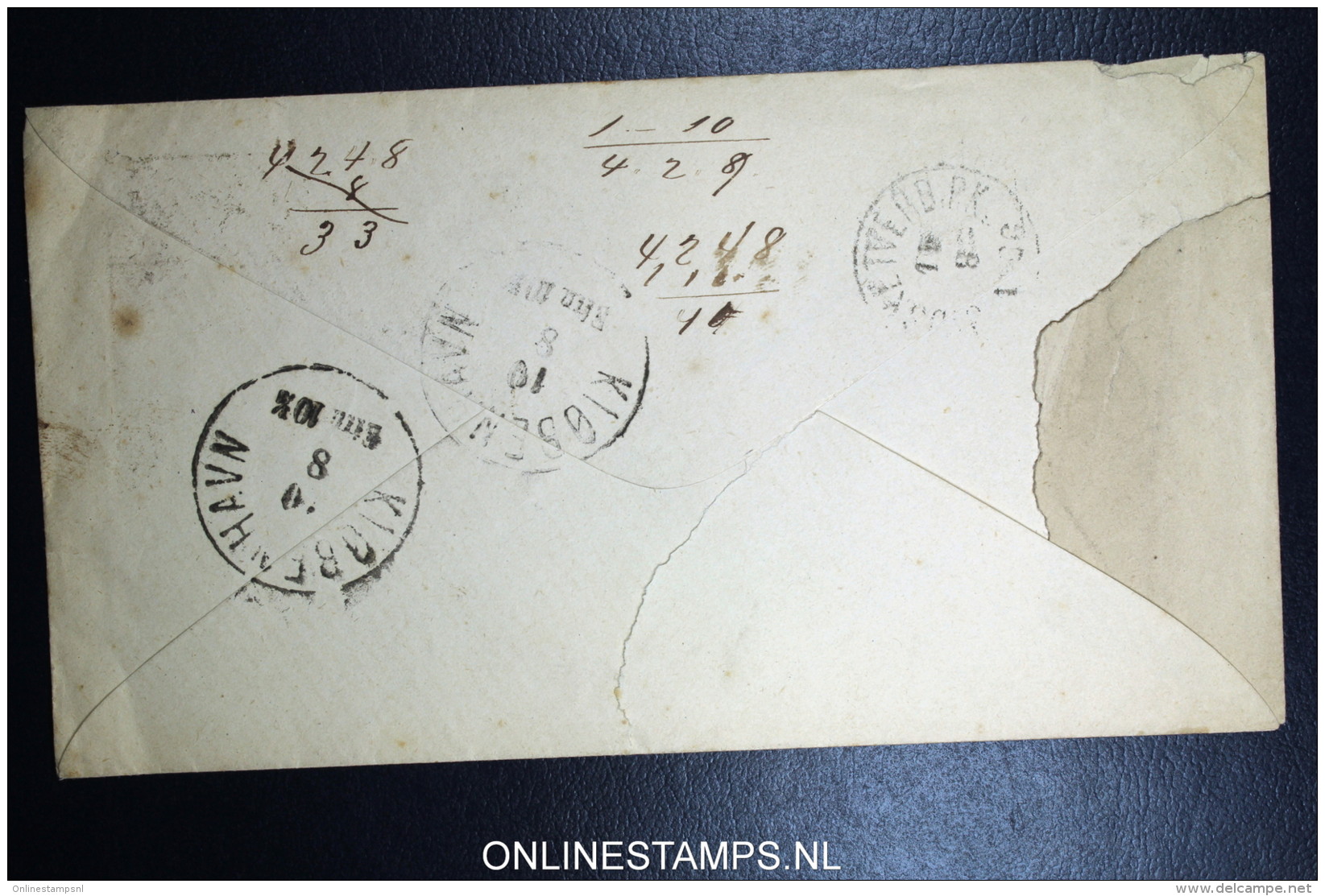 Denmark  Cover Nykjobing To Copenhagen Fa Nr 22 Train Cancel Of Ferry At Backside - Lettres & Documents