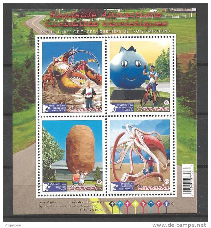 CANADA 2011 Curiosités Touristiques Bloc Neuf ** 1er Choix - Unused Stamps