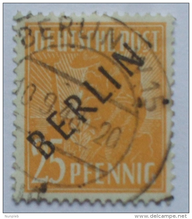 GERMANY 1948 BERLIN 25PF MICHEL 10 - Oblitérés
