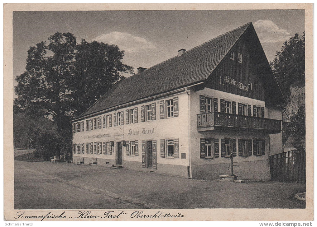 AK Gasthaus Klein Tirol Oberschlottwitz Schlottwitz Müglitztal Bei Glashütte Liebstadt Cunnersdorf Seitenhain Geising - Glashütte