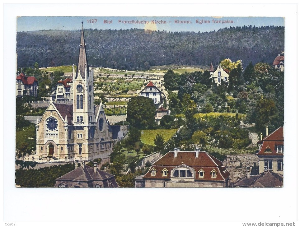 Biel Französische Kirche Bienne Eglise Française 1924 - Bienne