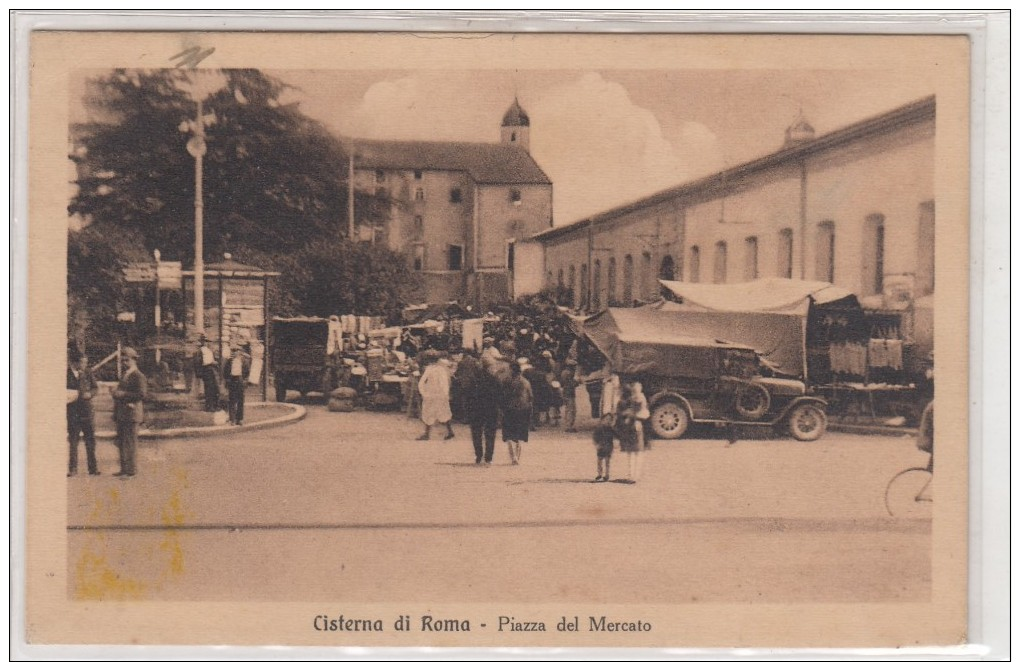 Cisterna Di Roma-piazza Del Mercato  -veduta-1900 - Latina
