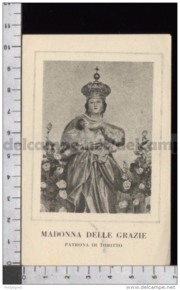 EM1998 MADONNA DELLE GRAZIE PATRONA DI TORITTO BARI Santino Holy Card - Religione & Esoterismo