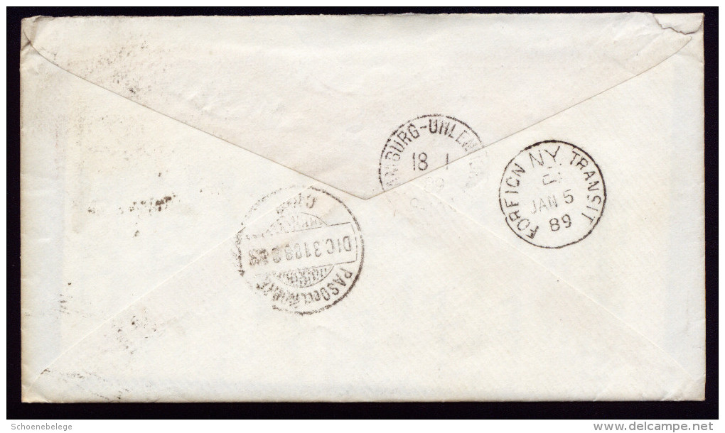 A4066) Mexico Cover From Chihuahua 12/30/1888 To Hamburg / Germany - Mexiko